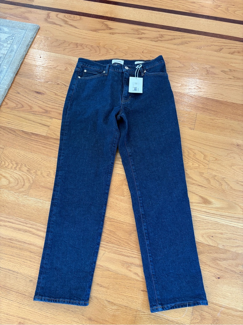 Frame Classic High-Rise Straight Leg Women’s Jeans - Dark Blue